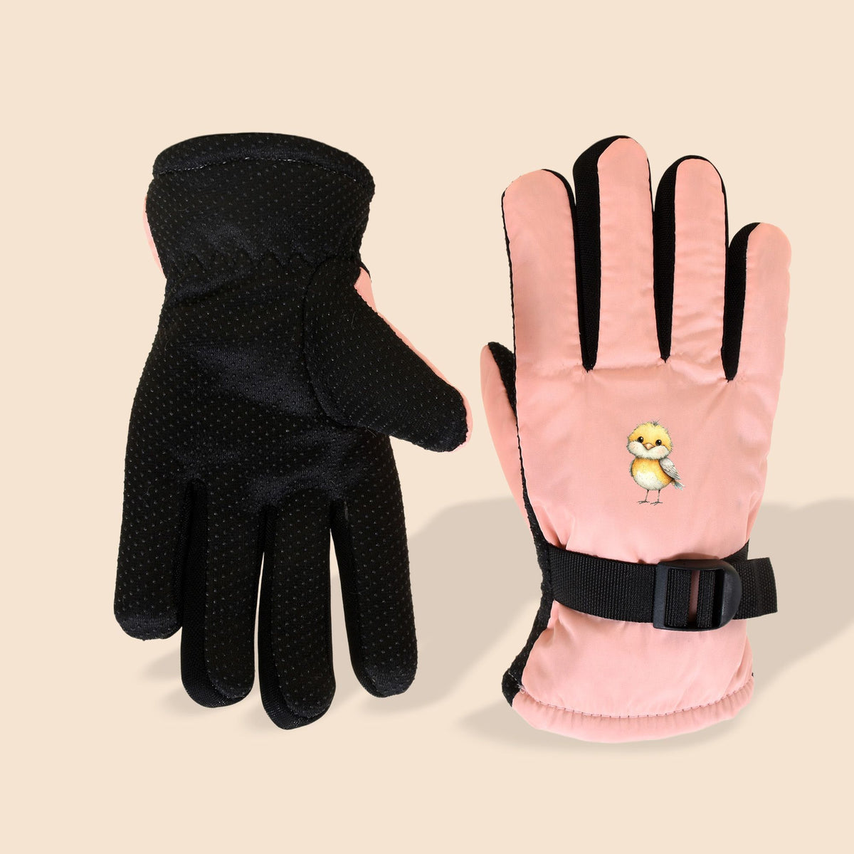 Gants de ski pour enfant, noir