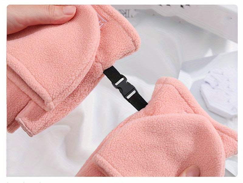 Gants tactiles thermiques en maille, 5 coloris, tissé, dames rose