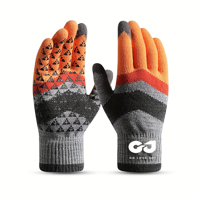 Gants tactiles antidérapants doublés en maille, 2 coloris