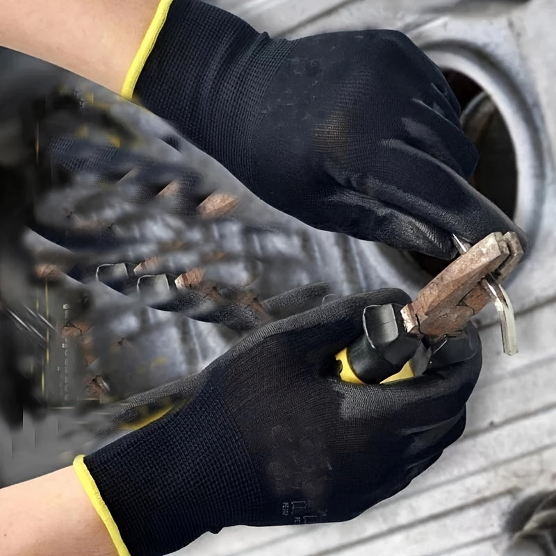 Gants de travail antidérapants en maille enduite — lot de 20 paires