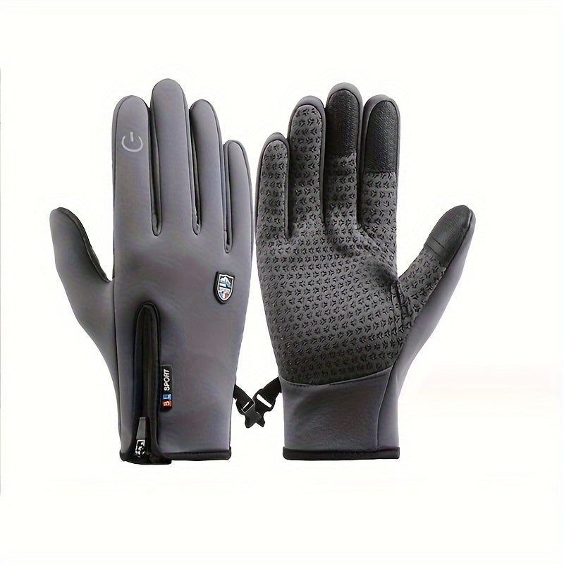 Gants tactiles coupe-vent thermiques en maille — lot de 2 paires
