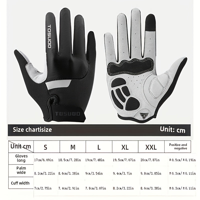 Gants de vélo à paume renforcée en maille, Tosuod, brun