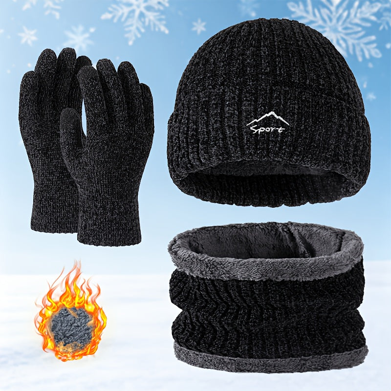 Gants coupe-vent doublés en maille — lot de 3 paires, 5 coloris