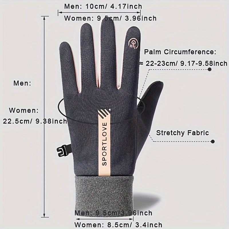 Gants coupe-vent thermiques en maille, 4 coloris, modèle femme-rose, modèle femme-gris rose