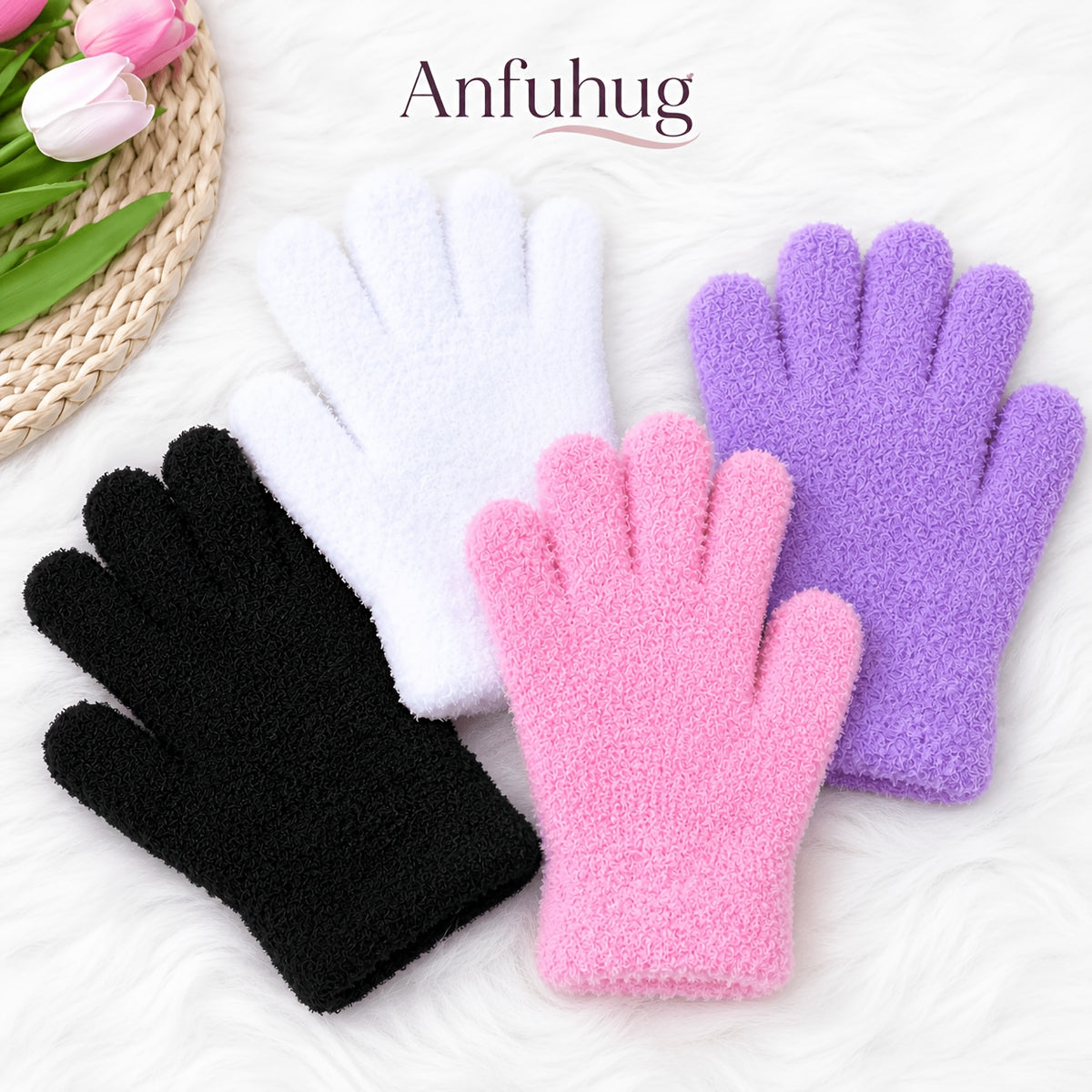 Gants coupe-vent en peluche