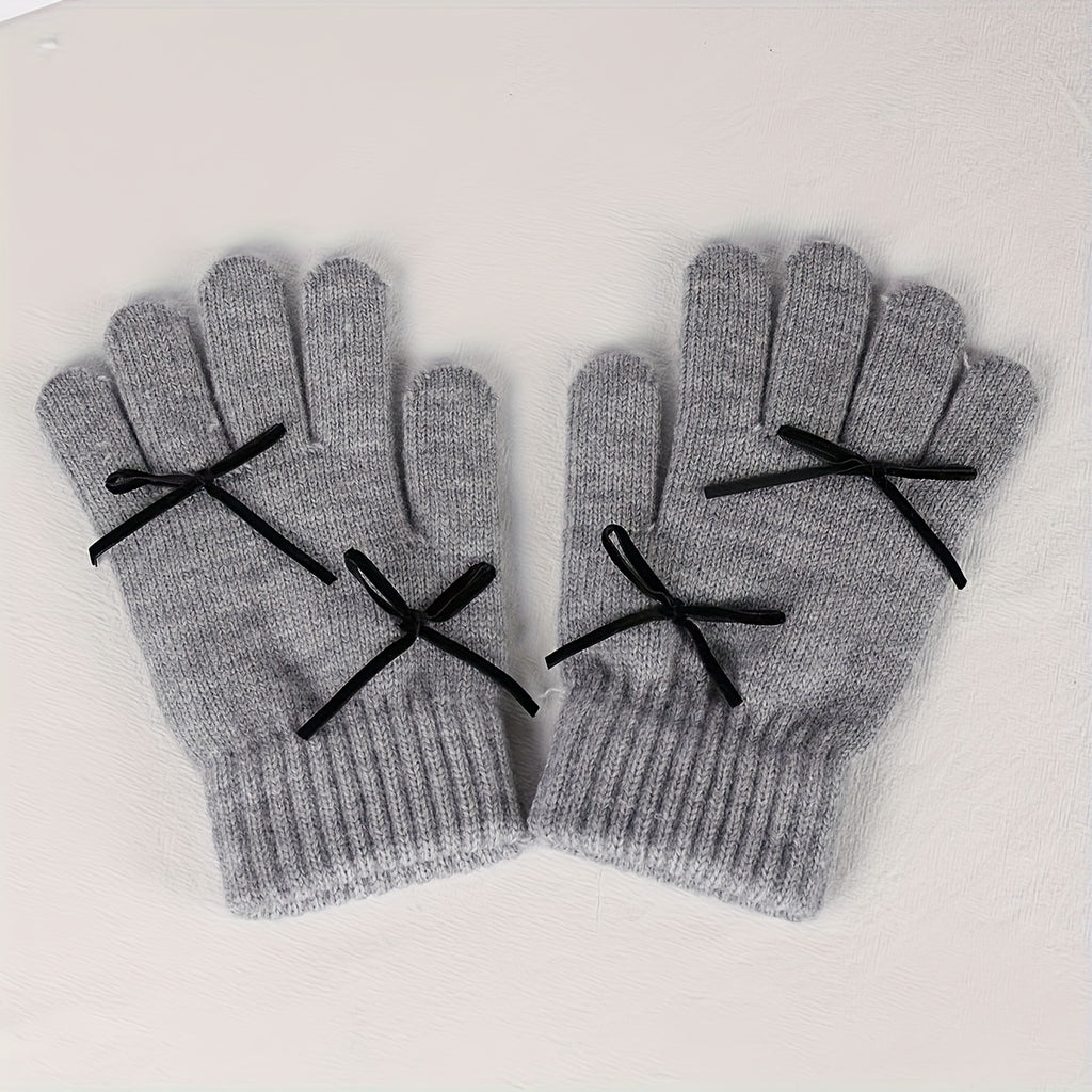 Gants à poignet côtelé en maille — lot de 2 paires