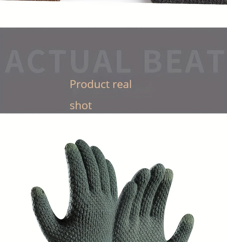 Gants thermiques en maille, 4 coloris, tactile
