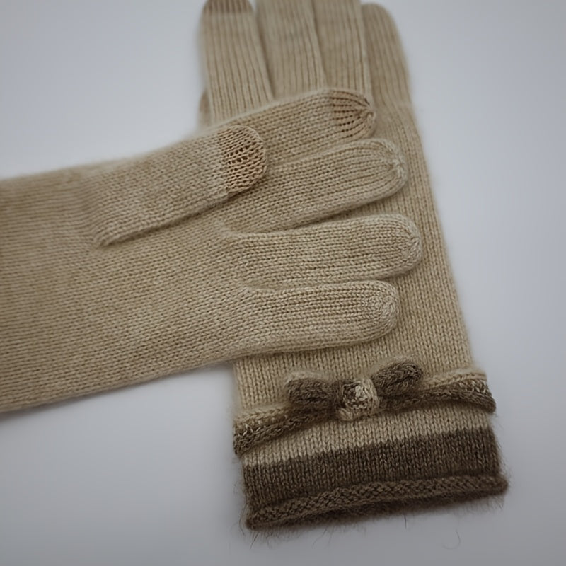 Gants en cachemire, velours bleu