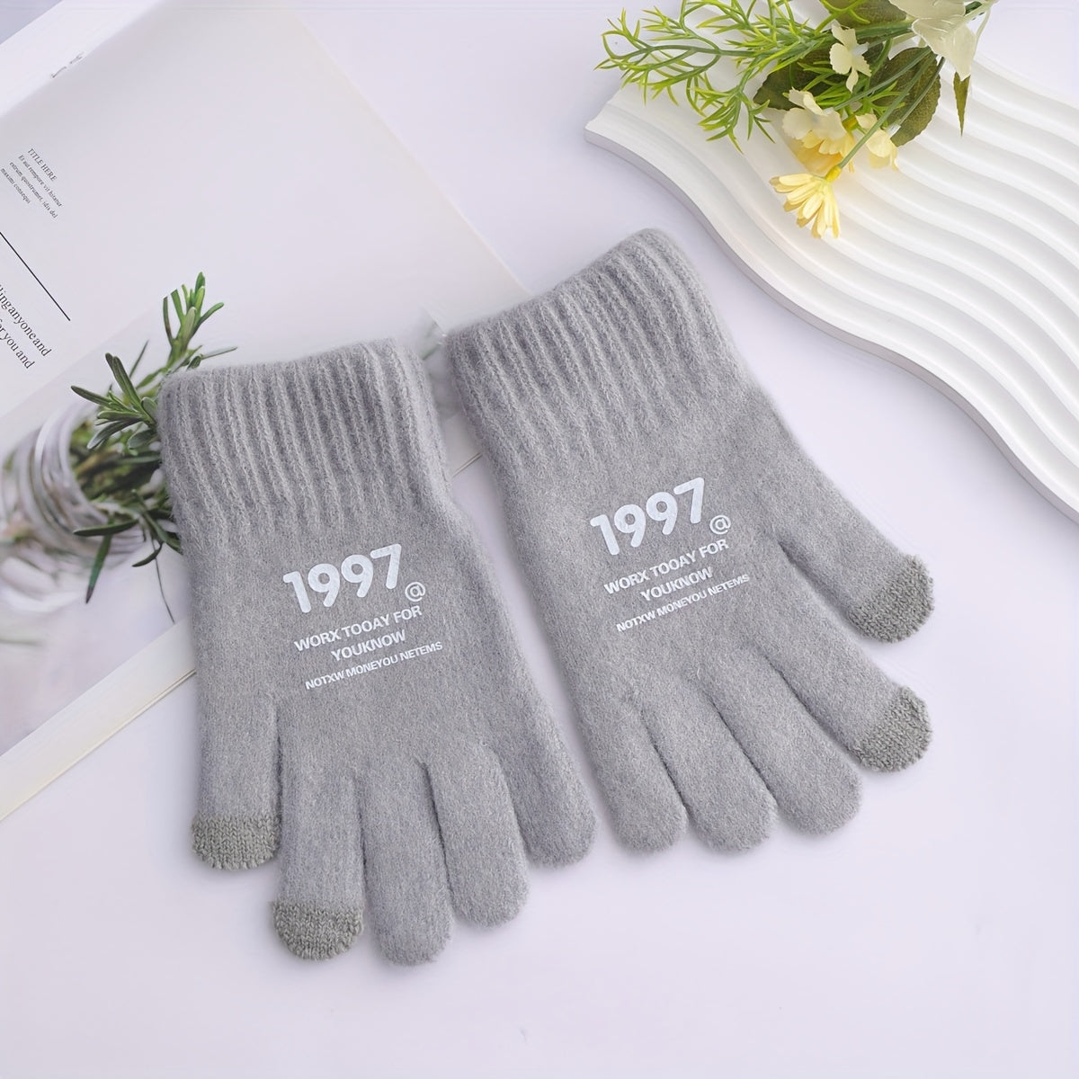 Gants Five Finger Letter 1997 - Gris Image