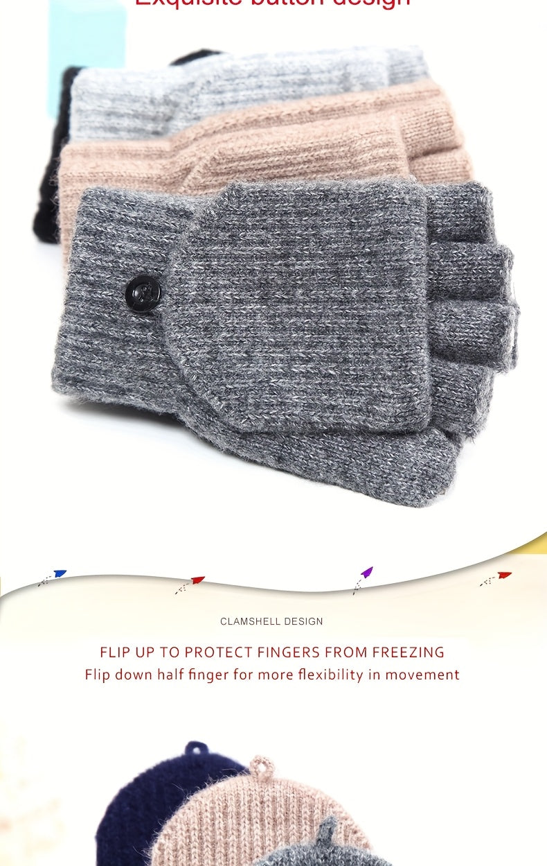 Gants sans doigts thermiques en laine