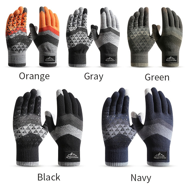 Gants tactiles antidérapants doublés en maille, 2 coloris