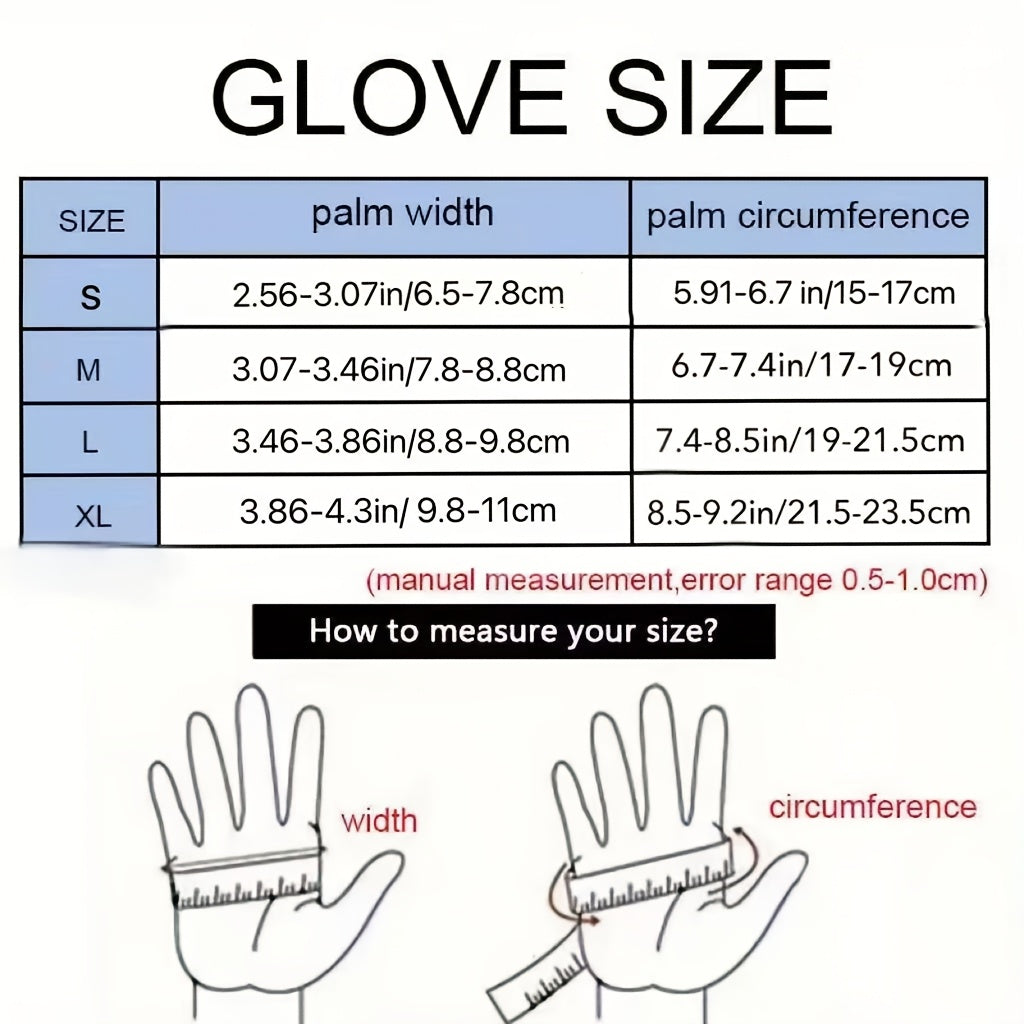 Gants sans doigts antidérapants fins en cuir, noir