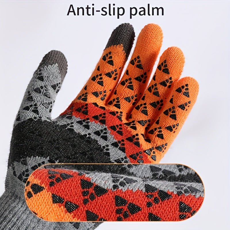 Gants tactiles antidérapants doublés en maille, 2 coloris