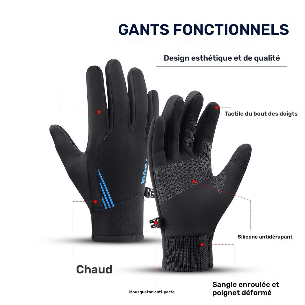 Gants tactiles, noir