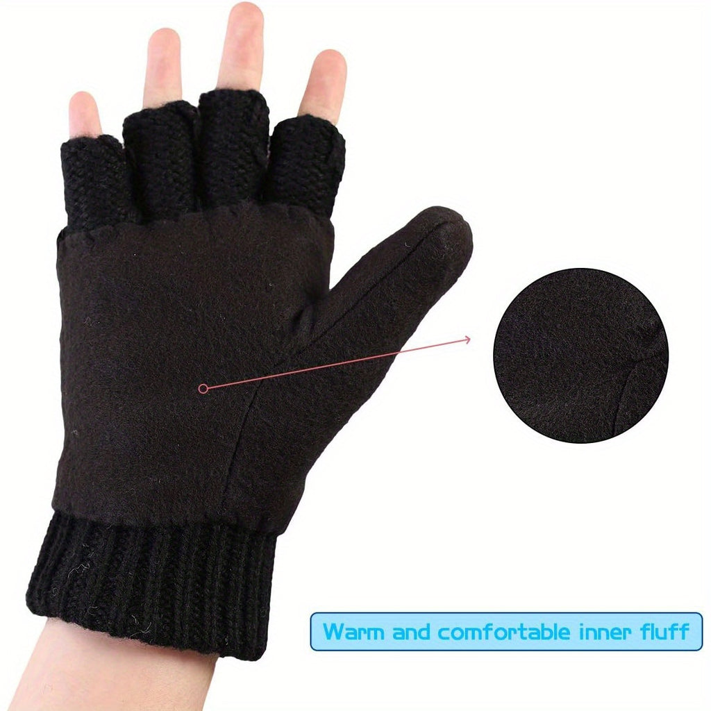 Gants mitaines en laine, beige