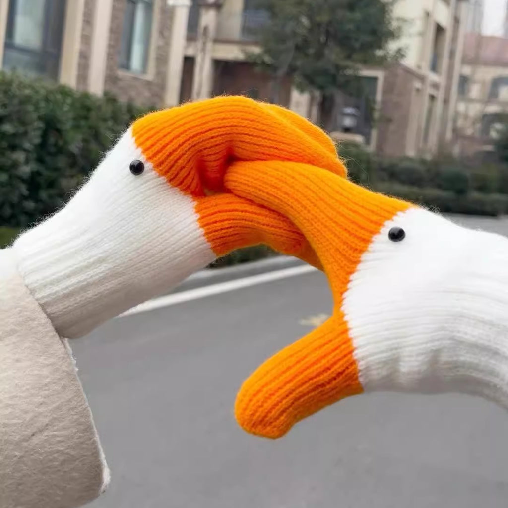 Moufles reliées par un cordon doublées polaire en maille pour enfant
