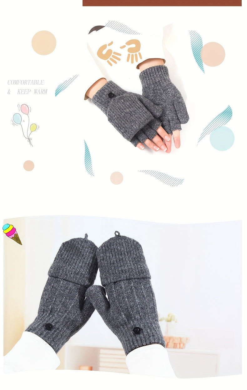 Gants sans doigts thermiques en laine