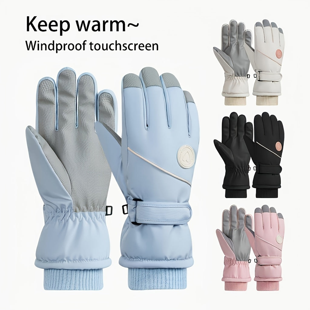 Gants tactiles thermiques en maille, 3 coloris, hiver