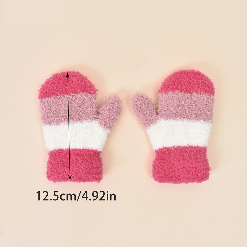 Gants mitaines doublés en maille — lot de 3 paires