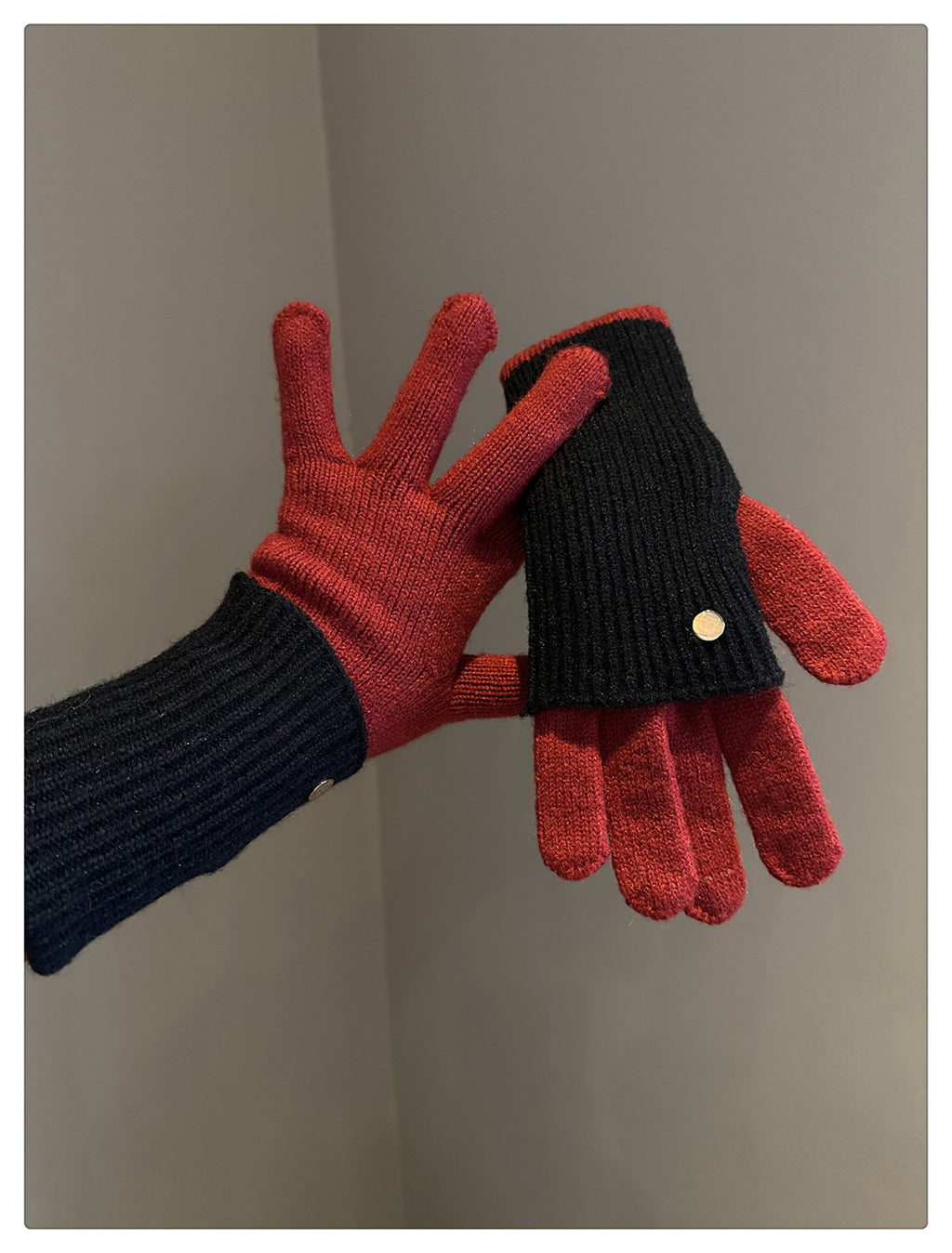 Gants sans doigts doublés en laine