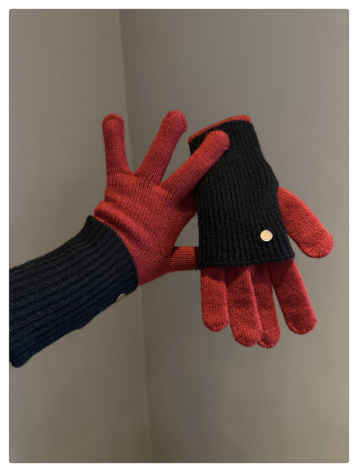 Gants sans doigts doublés en laine