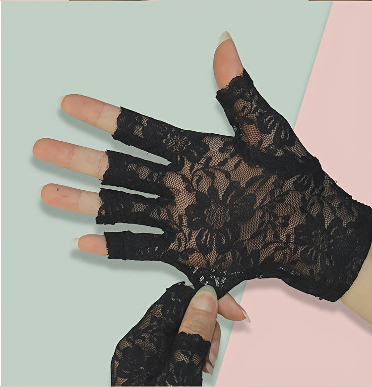 Gants sans doigts fins de conduite en maille