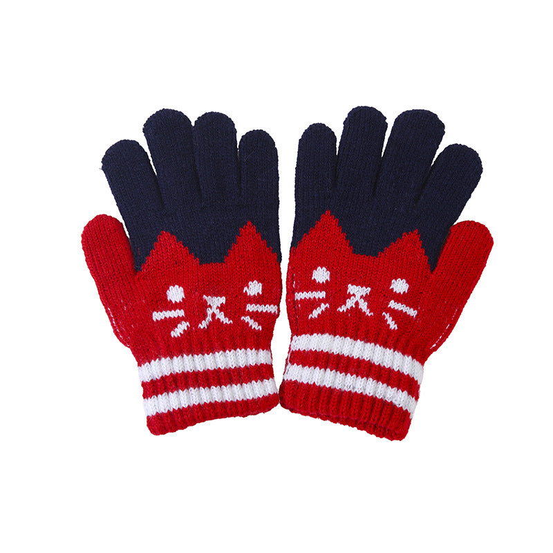 Gants thermiques en maille, pour le grand froid, 2 coloris, rouge