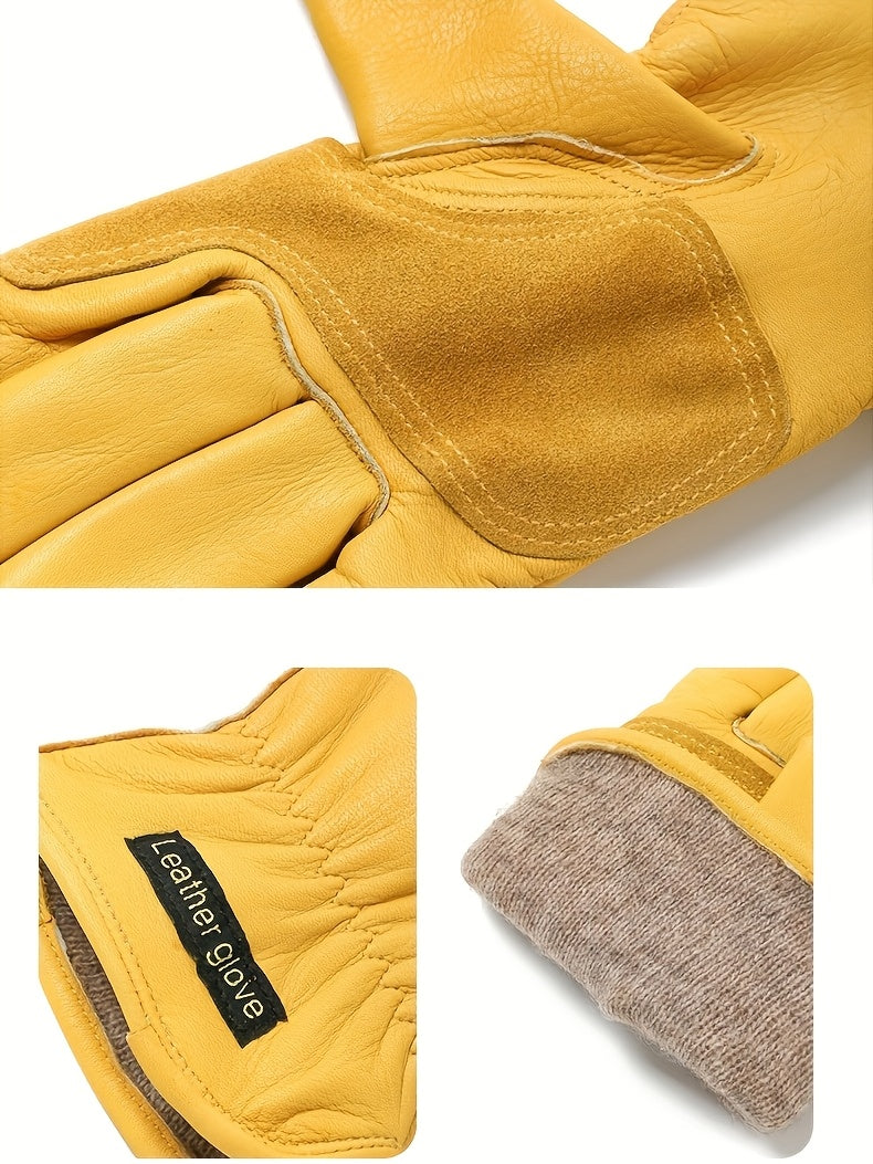 Gants en cuir, 3 coloris