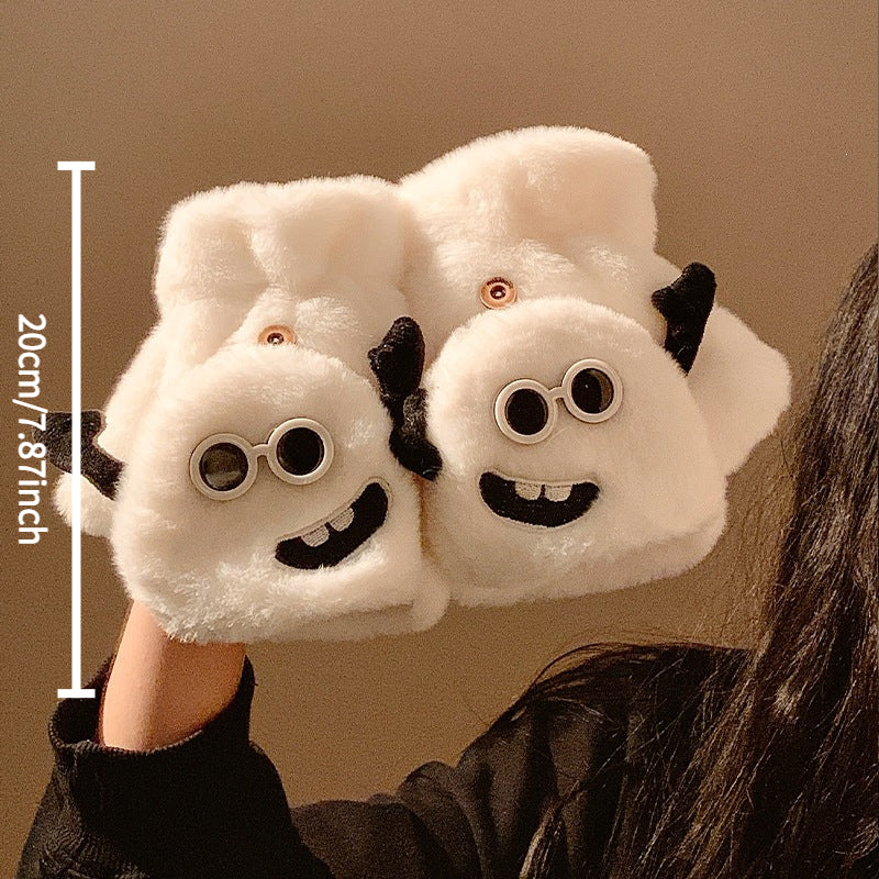 Gants sans doigts thermiques en maille, 3 coloris, tissé