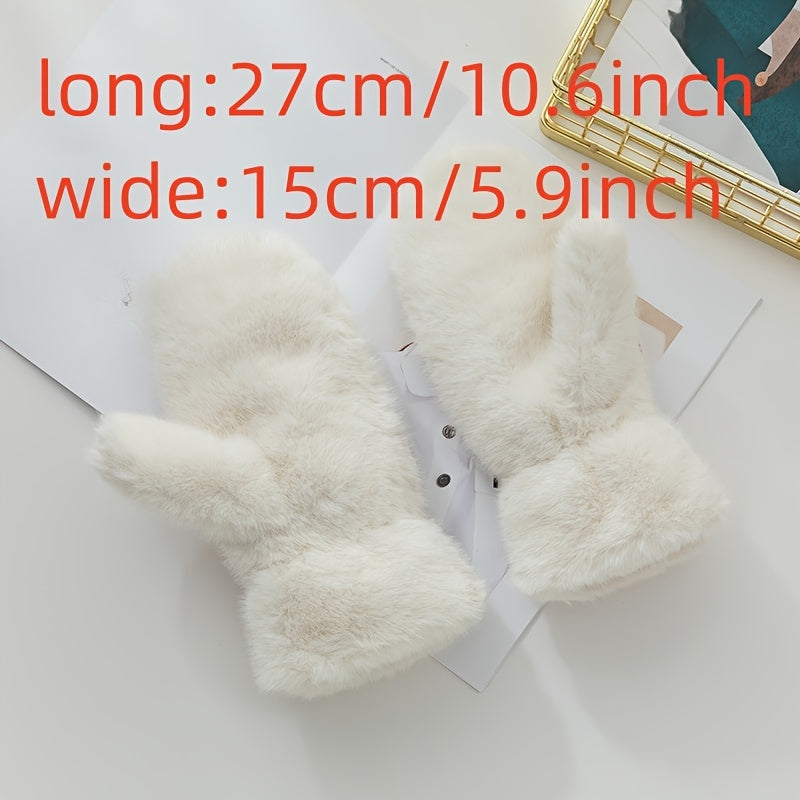 Moufles en peluche, café