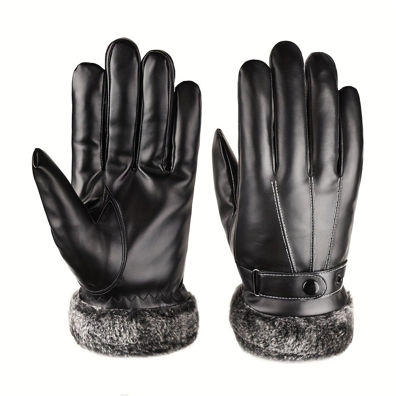 Gants tactiles thermiques en cuir