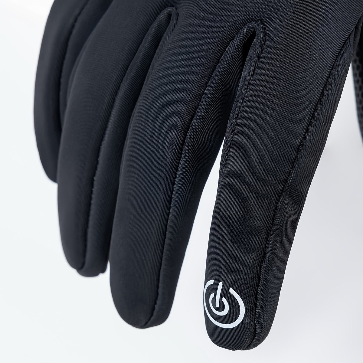 Gants tactiles coupe-vent en maille, noir