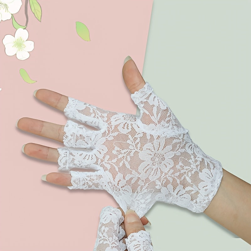 Gants sans doigts fins de conduite en maille