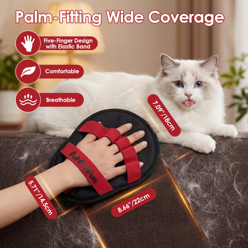 Gant anti-poil de sport nautique à motif chat à sangle de poignet en velours