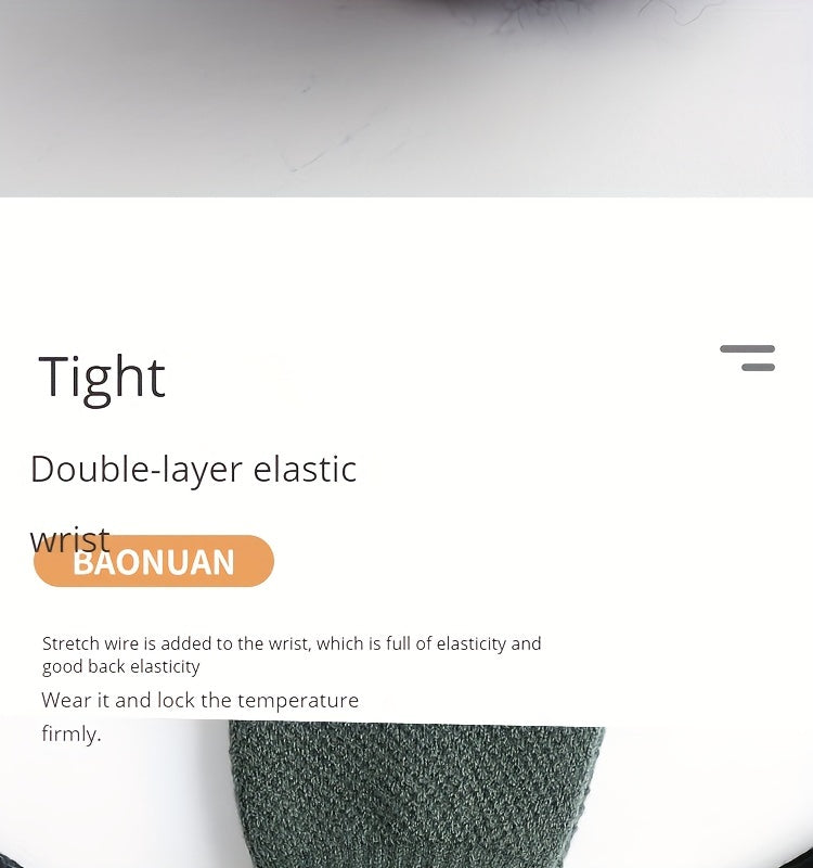 Gants thermiques en maille, 4 coloris, tactile