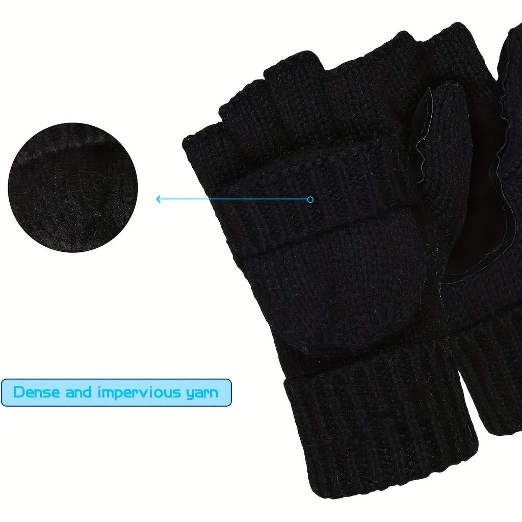 Gants mitaines en laine, beige