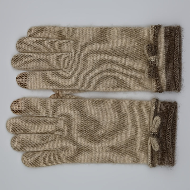 Gants en cachemire, velours bleu
