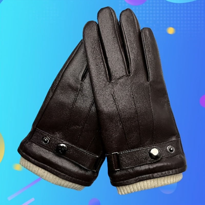 Gants en cuir, noir