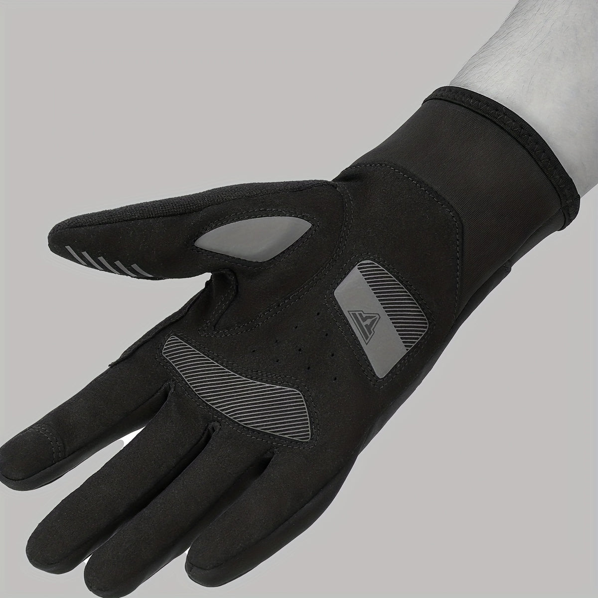 Gants de vélo en maille, noir, tactile