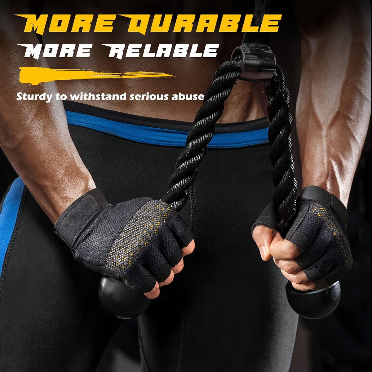 Gants de musculation respirants à paume renforcée en maille