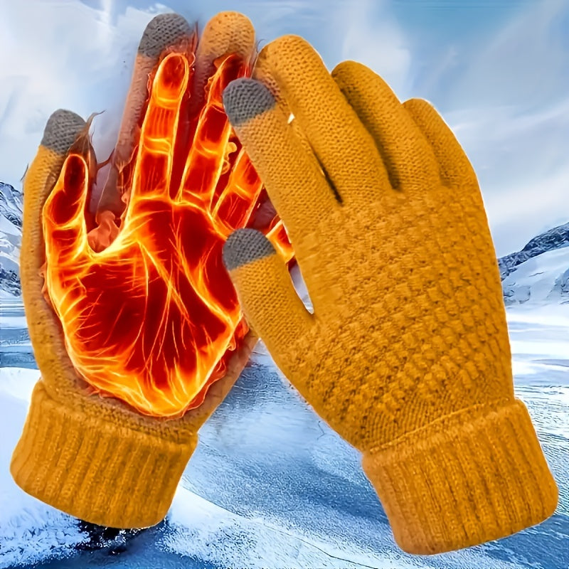 Gants sans doigts thermiques de conduite en maille