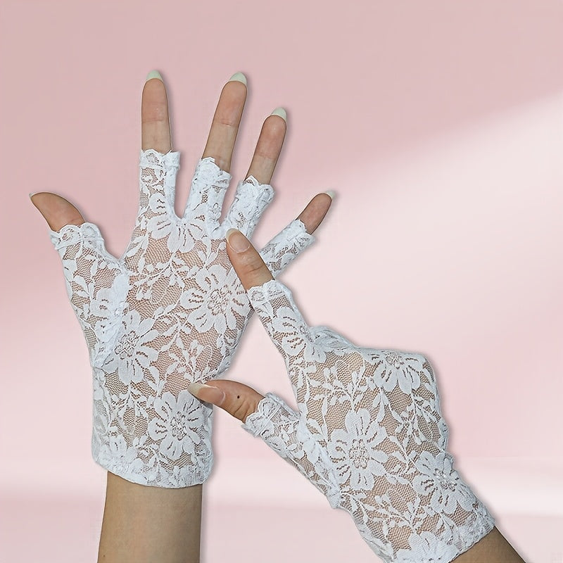 Gants sans doigts fins de conduite en maille