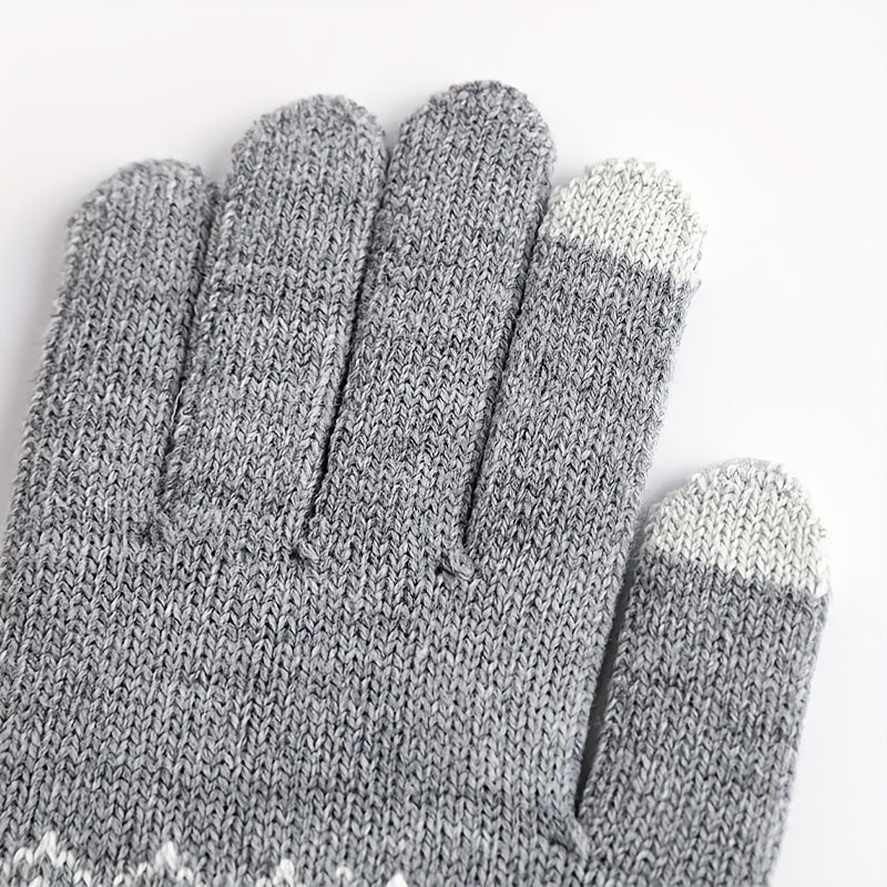 Gants tactiles à motif jacquard — lot de 2 paires