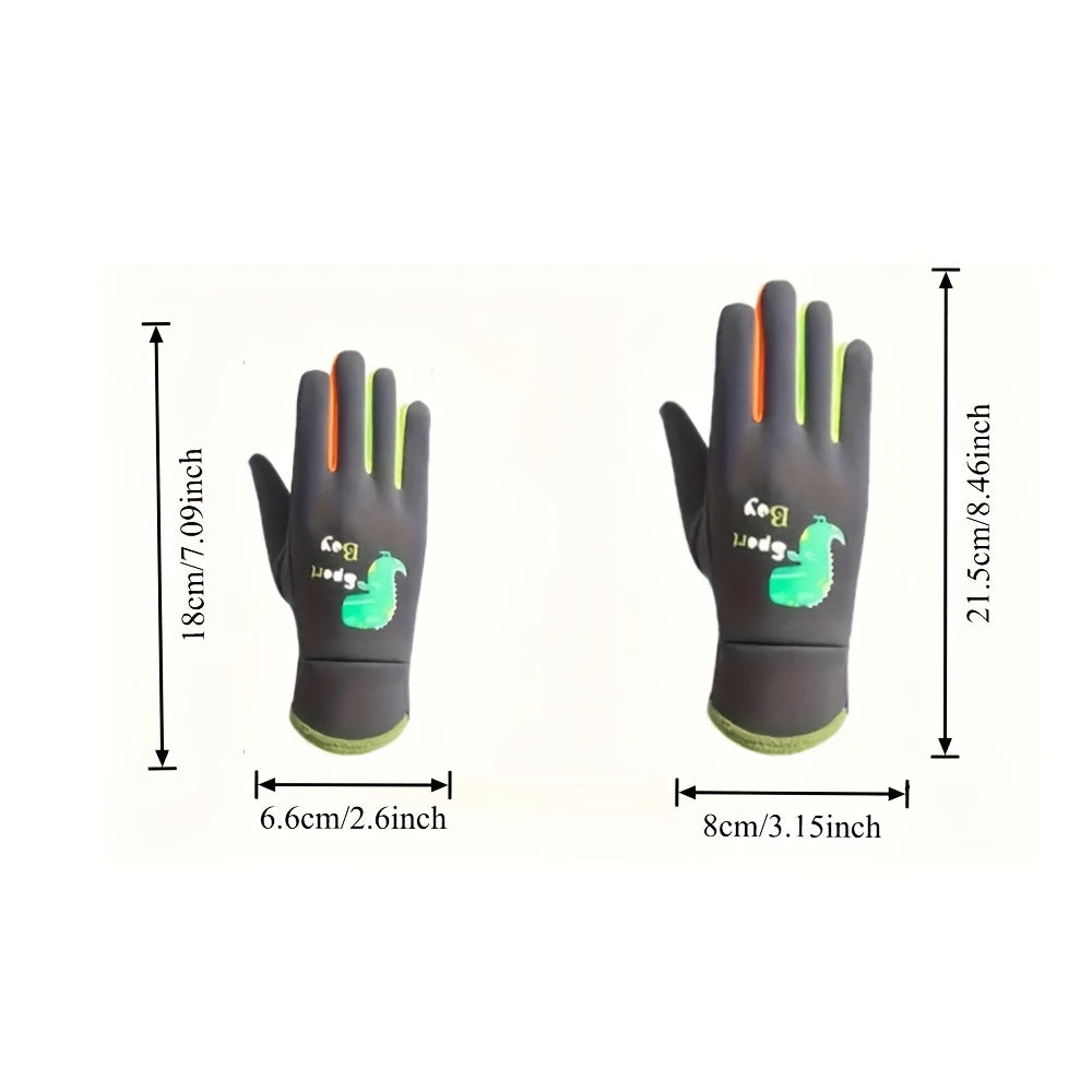 Gants de ski à motif dinosaure pour enfant — lot de 3 paires