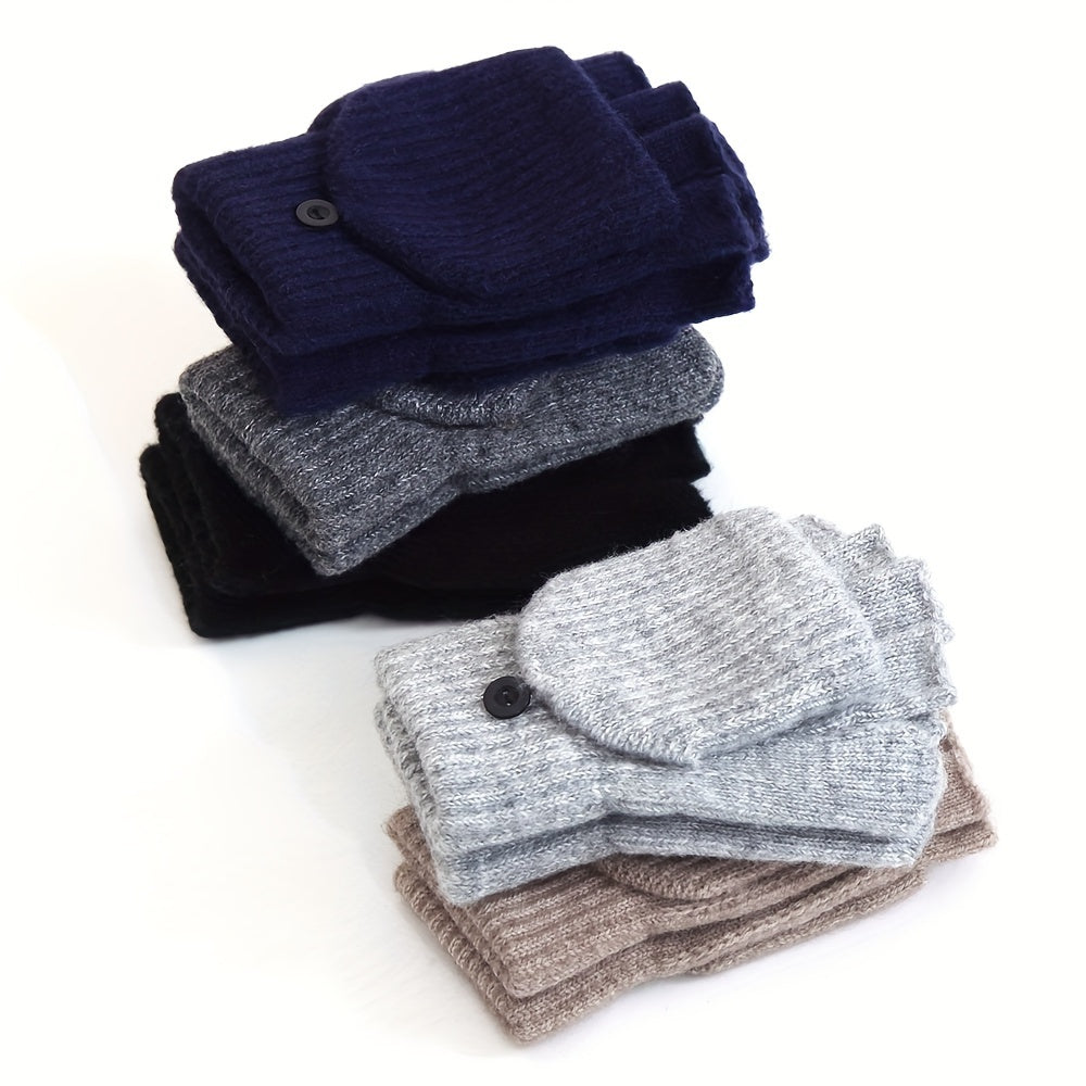 Gants sans doigts thermiques en laine