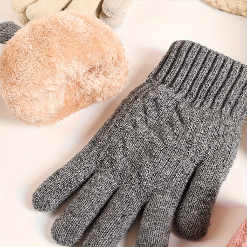 Gants tactiles doublés thermiques en maille