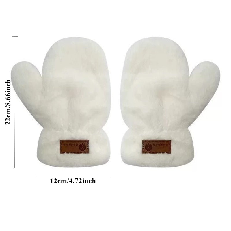 Gants mitaines coupe-vent doublés en maille — lot de 2 paires