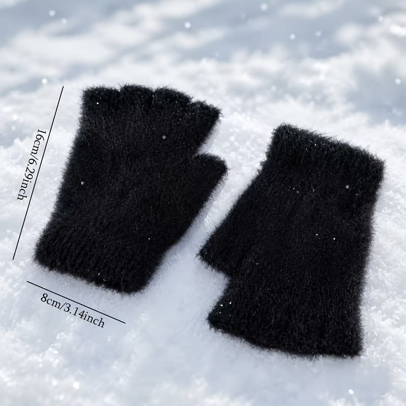 Gants sans doigts de conduite en maille