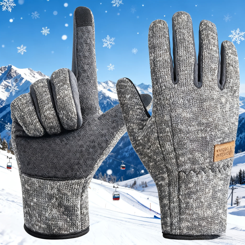 Gants tactiles coupe-vent de ski en maille, 2 coloris, du S au XL