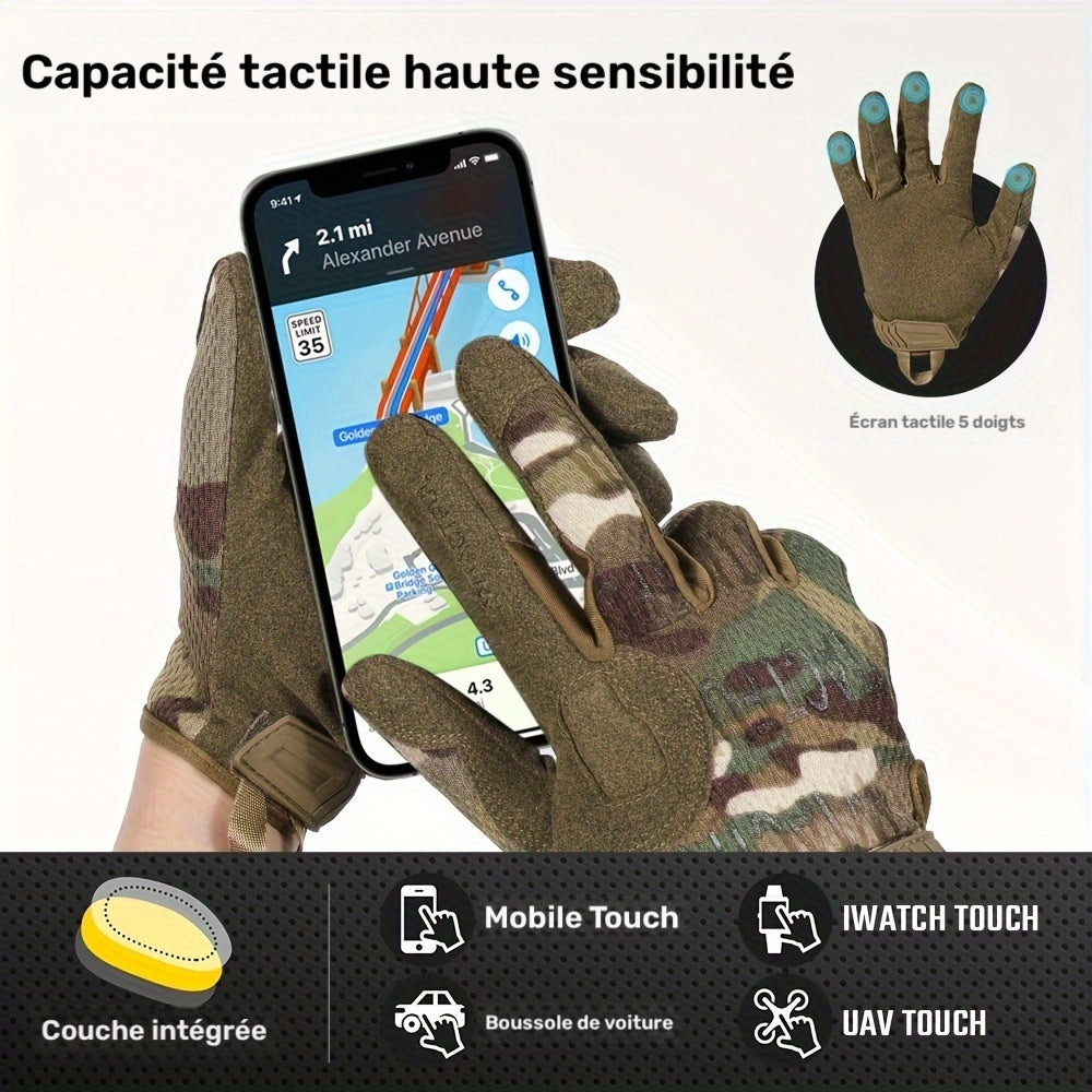 Gants de moto tactiles à paume renforcée